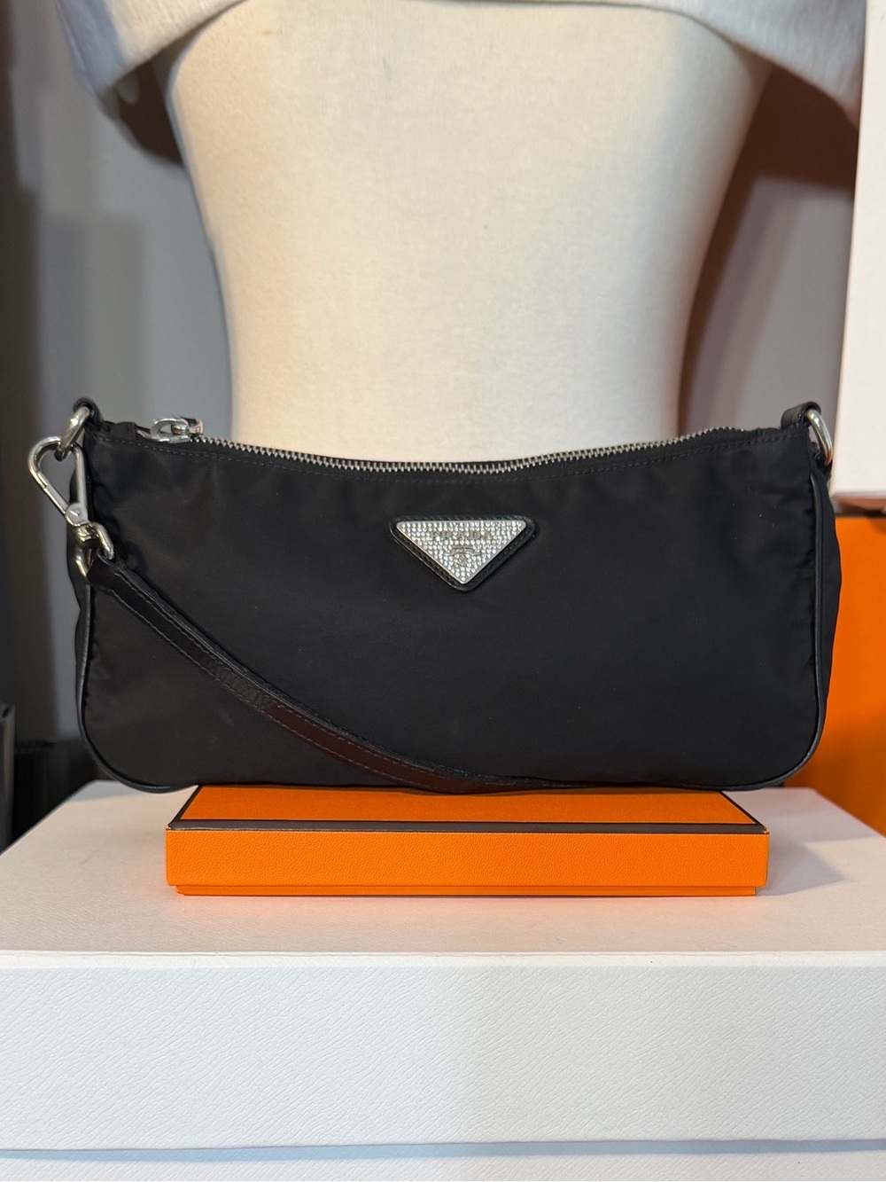 Prada⭐️Re-edition 2002!⭐️
Crystalized/Rhinestone logo mini bag!⭐️OFFERS Always! - Picture 10 of 15